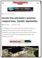 Powersports Business Lessons from auto dealers: processes, response times, &lsquo;invisible' opportunities