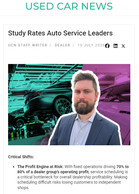Used Car News Study Rates Auto Service Leaders