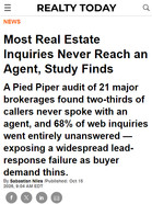 Realty Today Most Real Estate Inquiries Never Reach an Agent, Study Finds